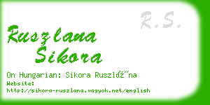 ruszlana sikora business card